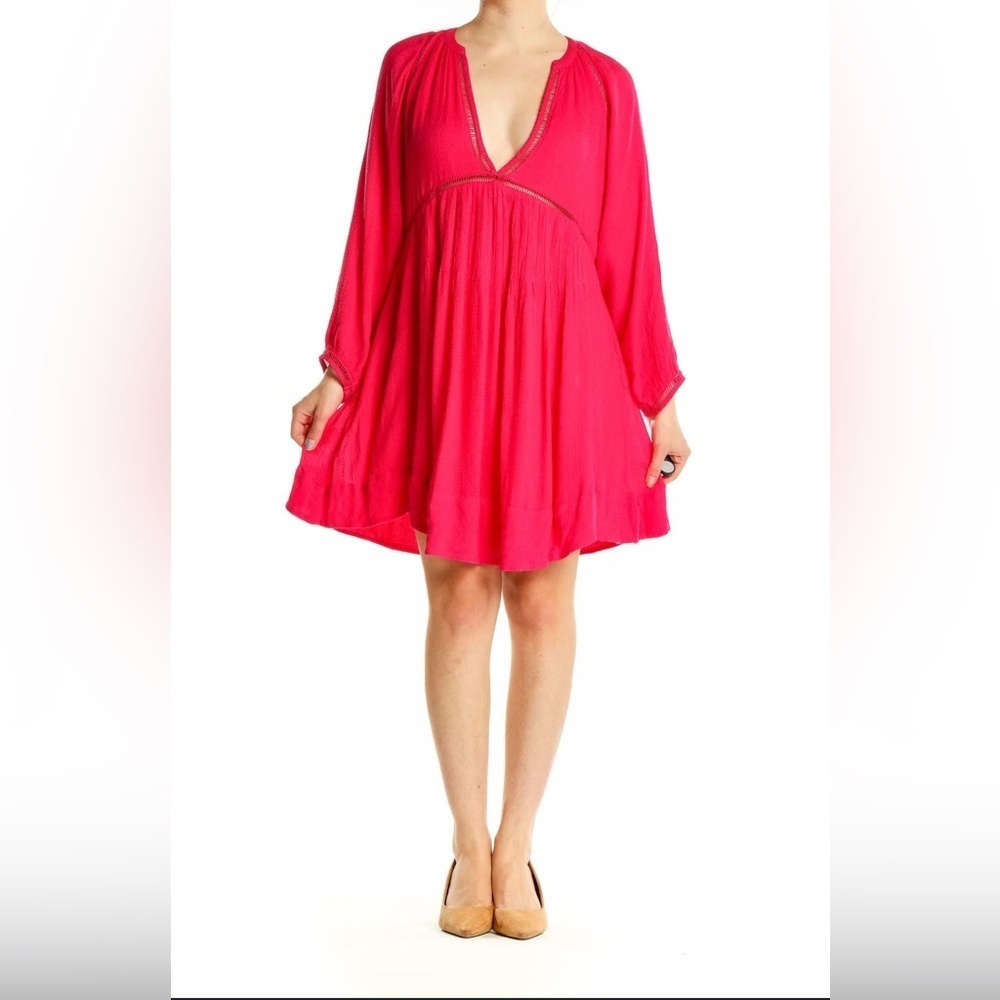 NWT Free People Hot Pink Go Lightly Swing Dress Small